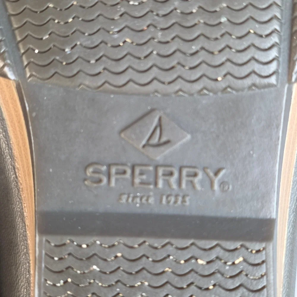 Sperry Duck Boots Women 6 Black STS80766 Saltwater Leather Waterproof Preppy